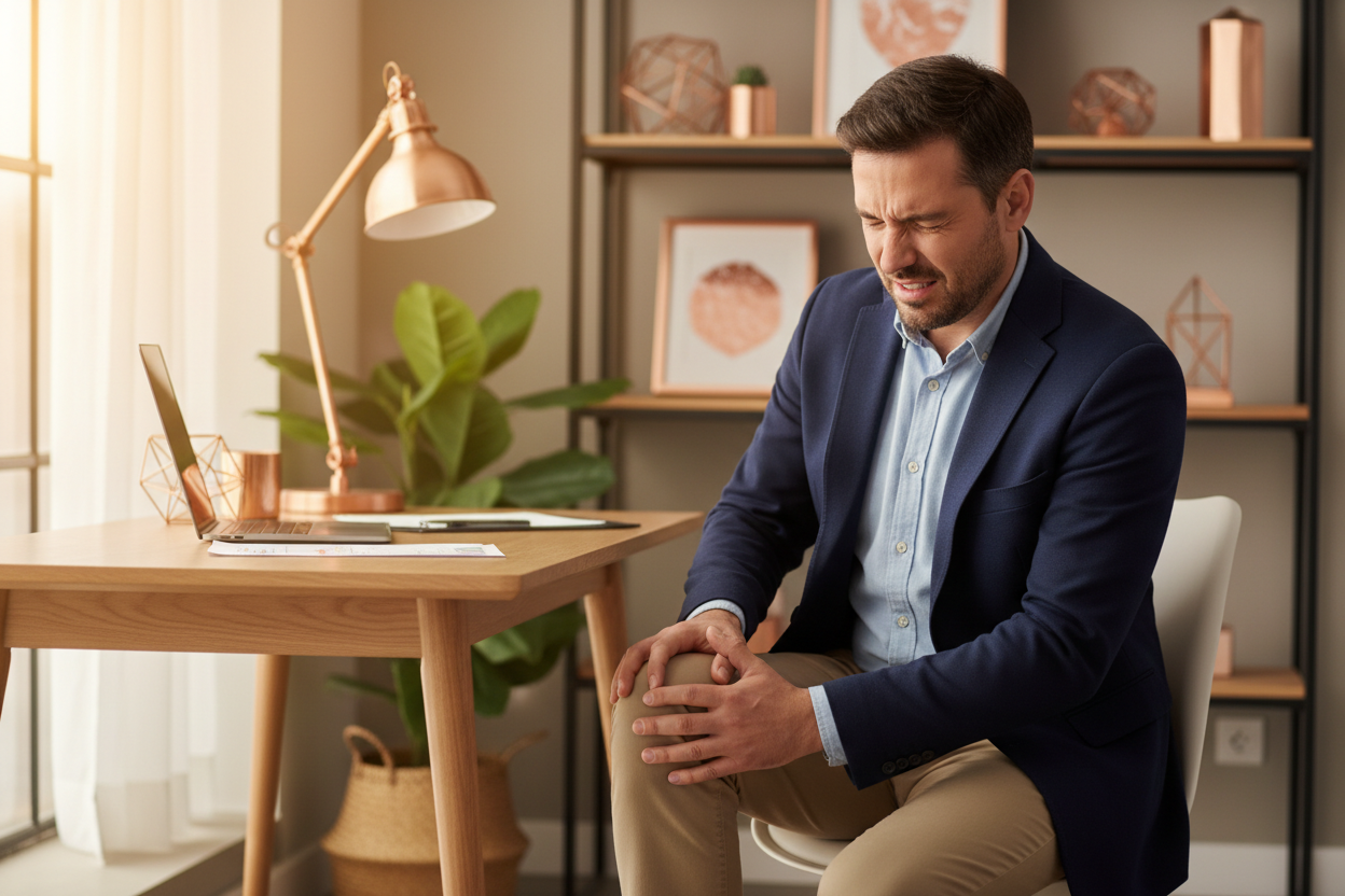 How to Fix a Stiff Knee After Sitting: 5 Desk Exercises & Compression Tips