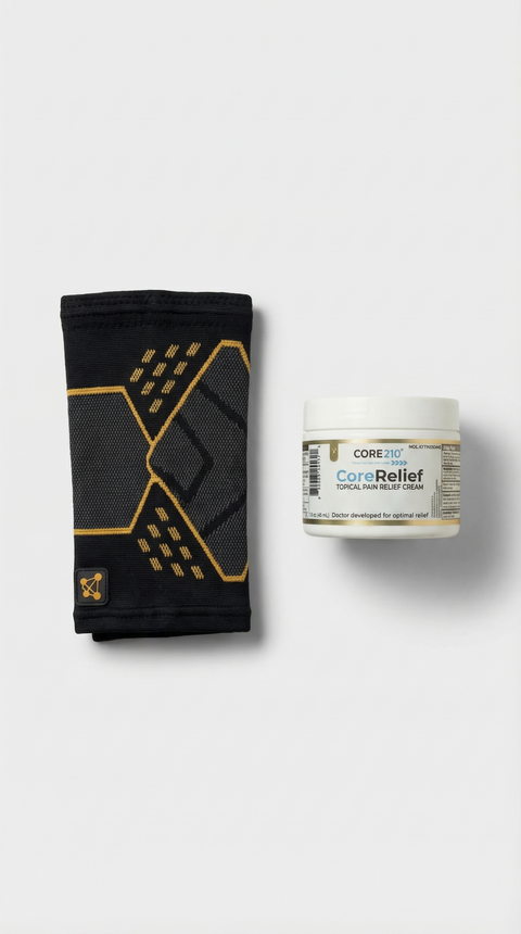 CopperJoint Elbow Pain Relief Bundle — elbow sleeve and CoreRelief cream for joint comfort and recovery