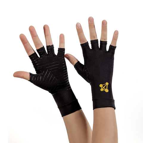 CopperJoint fingerless copper compression gloves for hand and finger support — pair