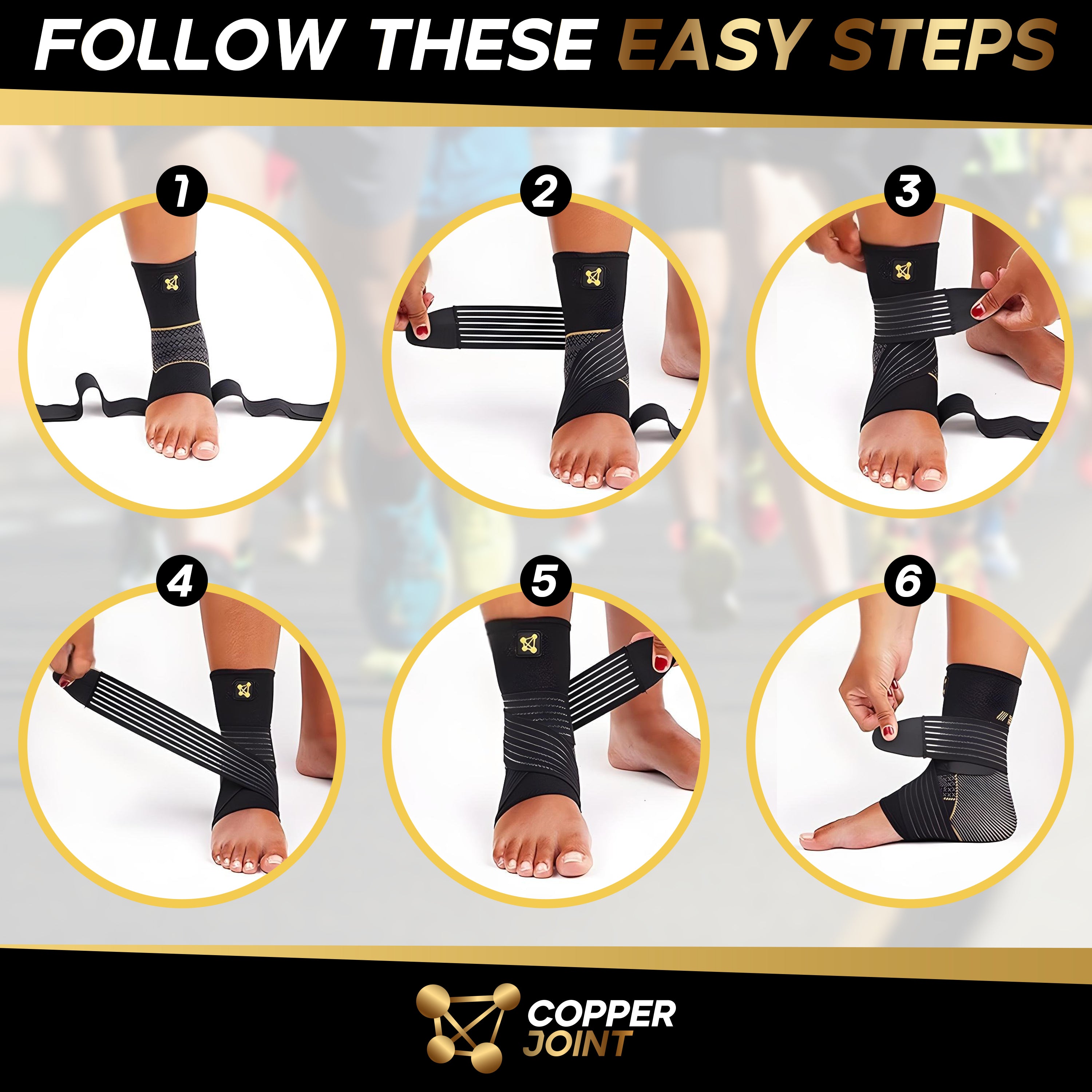 Foot Sleeve / Ankle Brace with Straps