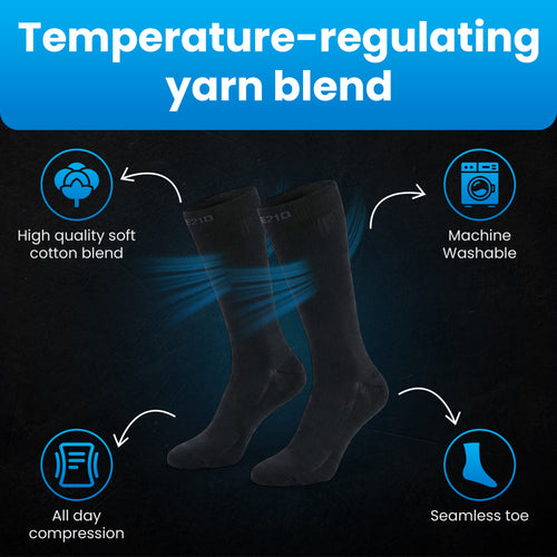 Athletic Cooling Long Compression Socks - 3 Pack