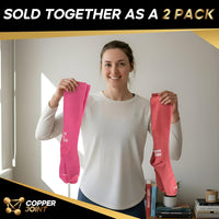 Long Compression Socks Pink - Set of 2