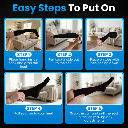 Athletic Cooling Long Compression Socks - 3 Pack