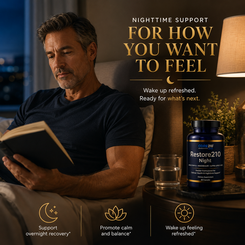 Restore210 Night™ with Urolithin A, Magnesium & Alpha Lipoic Acid Supplement by CORE210