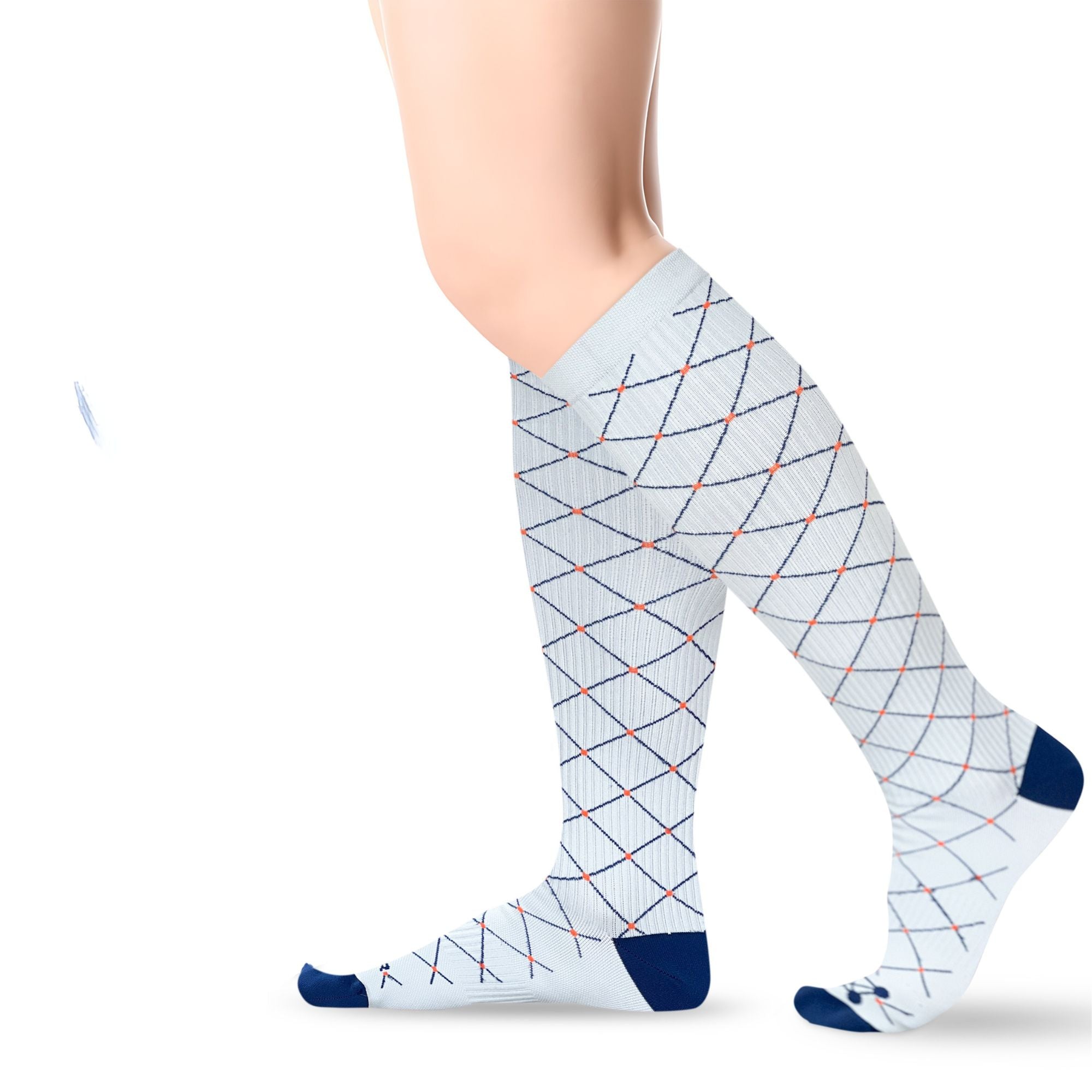 Athletic Compression Socks | Buy Copper Infused Long Compression Socks - CopperJoint Grey Pinstripe / Small Athletic Compression Socks | Buy Copper Infused Long Compression Socks - CopperJoint Grey Pinstripe / Small