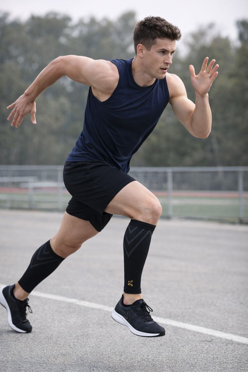 CFR Copper Compression Calf Sleeves – Shin Support For Running, Sports, & Leg Pain Relief (Unisex)
